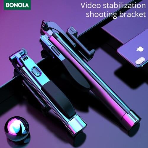 Video Stabilizer Selfie Stick Tripod for iPhone Xiaomi Huawei Gimbal Bluetooth Tripod Selfie Stick Fill Light For Mobile Phone