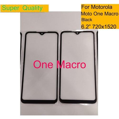 10Pcs/lot 6.2" For Motorola Moto One Macro Touch Screen Front Outer Glass Panel Lens For Moto One Macro LCD Front Replace