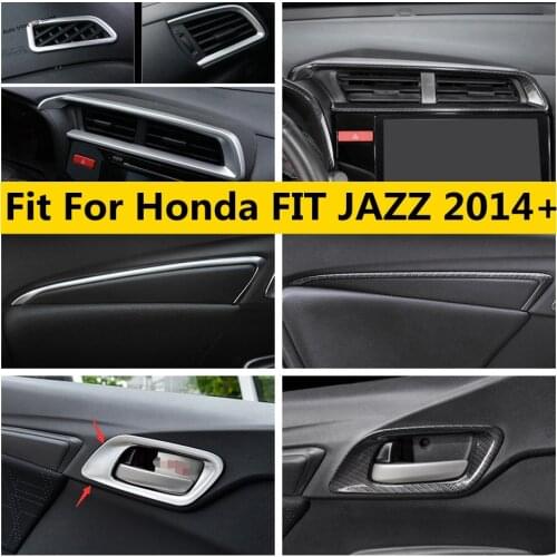 Inner Car Door Handle Bowl / Front Air AC Outlet Vent Cover Trim Interior Refit Kit Accessories For Honda FIT JAZZ 2014 - 2019
