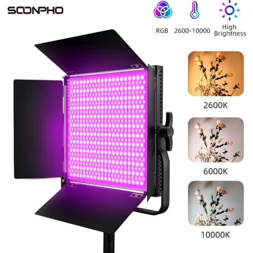 Soonpho P60 Video LED Light Bi-color Dimmable Wireless remote Panel 60W 97 CRI studio shooting for tiktok