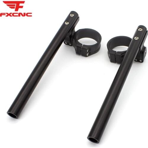 CNC Motorcycle HandleBar Clip On Fork Handle Bars Clip ons For Yamaha Honda Kawasaki Suzuki Ducati BMW Aprilia 55MM Riser Rised