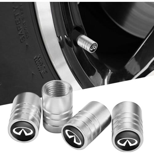 1Set Car Styling Metal Wheel Tire Valve Caps Dust Accessories For Infiniti Q50 Q50L Q60 Q70L QX30 QX50 QX60 QX70 QX80 ESQ FX35