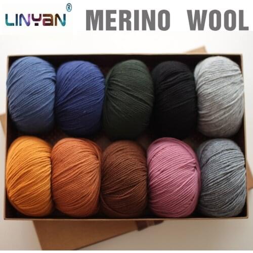 2 balls * 50g 100% Merino Wool yarn for knitting & crocheting thread wool Hand knitting & crochet thickness coarse wool ZL35
