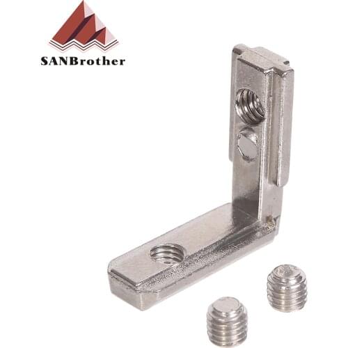 5/10/20pcs T-Slot L-Shape 2020 Aluminum Profile Internal Corner Joint Bracket Connector for 2020 Alu profile with m4 screw