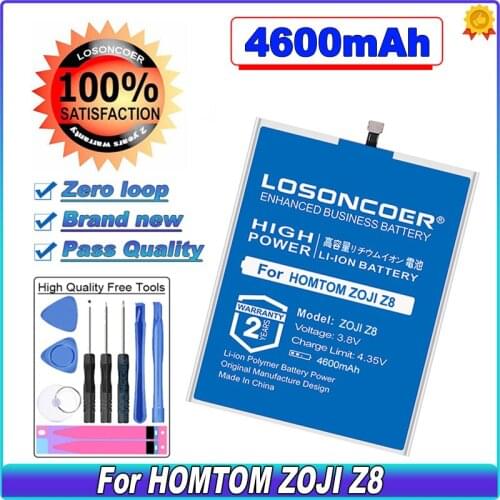 LOSONCOER ZOJI Z8 4600mAh Lithium-ion Backup Batteries For HOMTOM ZOJI Z8 5.0inch MTK6750 High Capacity Phone Battery