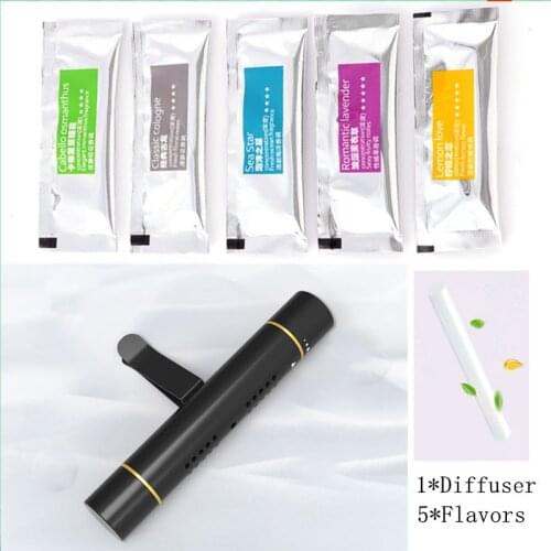 Car Air Outlet Perfume Aromatherapy Stick Solid Metal Aromatherapy Stick Air Freshener Auto Solid Perfume Diffuser