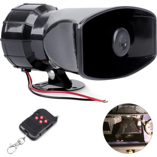Wireless Electronic Siren Loud 12V 7 Sounds Speaker 130dB Car Warning Alarm Police Fire Siren Horn Loudspeake Car ccessories
