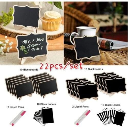 Wood Crafts Ornaments Creative Display Blackboard Home Decoration DIY Message Board