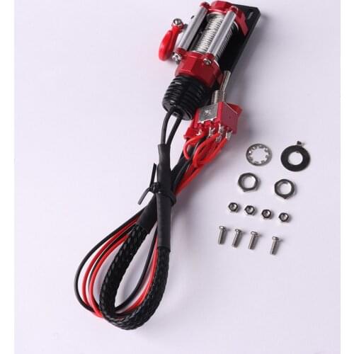 Mini Electric Winch For 1/10 Scale RC Truck D90 D110 Axial SCX10 Tamiya RC4WD Rock Crawler Wrangler Crawler RC 4WD Winch