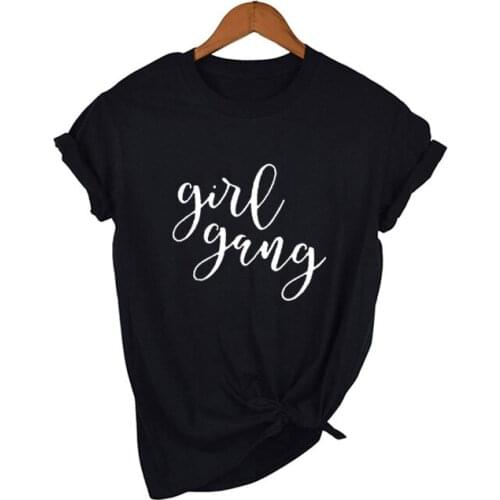 Girl Gang T Shirt Fashion Tumblr Graphic Tee Tops Clothing