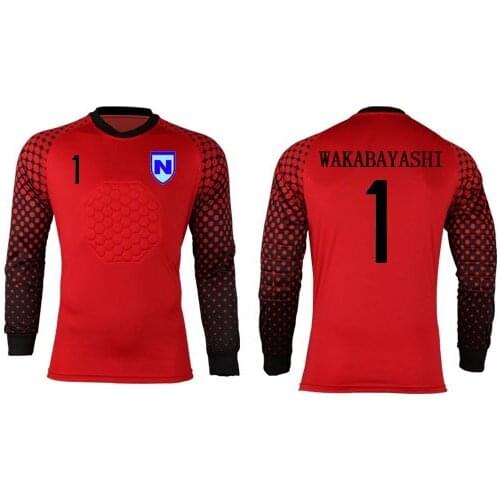JP Anime Captain Tsubasa Japanese Football Team JFA Goalkeeper Wakabayashi Genzo Cosplay Tee Shirt Soccer Jersey