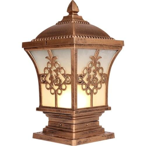 Electricity style column head lamp outdoor fence garden lamp door post lamp villa courtyard wall lamp waterproof gate lamp