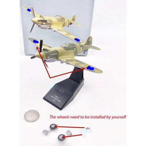 1/72 Scale World War II American P40 Flying Tigers Fighter Aircraft Die-Cast Toy Military Airplane Model for Collectible Gift