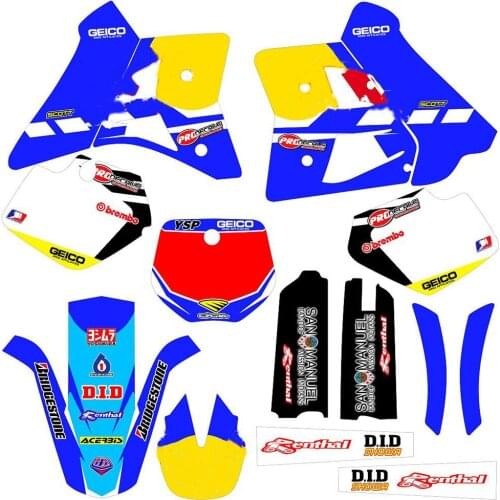YZ125/250 91-92 Motorcycle Dirt Bike Team 3M STICKERS GRAPHICS BACKGROUNDS DECALS Kits For Yamaha YZ125 YZ250 1991 1992 125YZ
