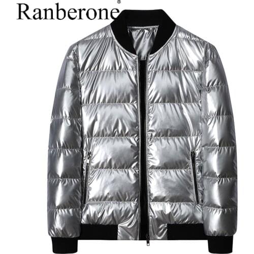 Ranberone 2020 New Fashion Winter Mens Jackets Plus Size M-5XL Running Suit Sportswear Zipper Male Outwear Warm Coat