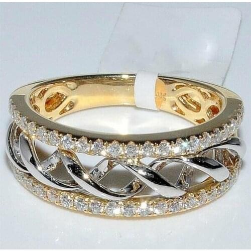 New Arrival Gold Silver Color Band Rings for Women Wedding Engagement Rings Fashion Jewelry 2020 New
