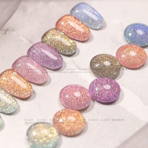 NEW Nail Art Broken Diamond Nails Polish Glue Nail Supplies Natural Multi-colored Professionals Salon Reflective Wholesale TSLM1