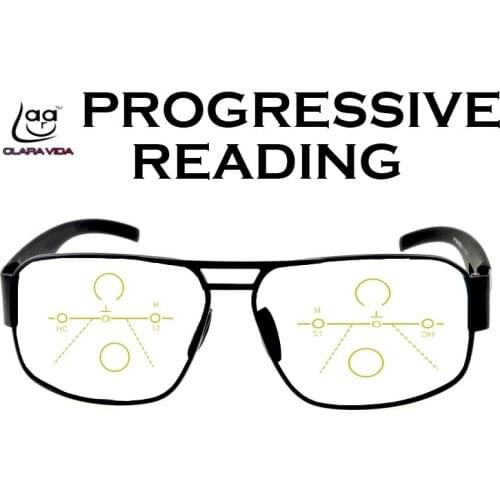CLARAVIDA MEN WOMEN SUPER LARGE PROGRESSIVE READING GLASSES MULTIFOCAL BIFOCAL +1 TO +4