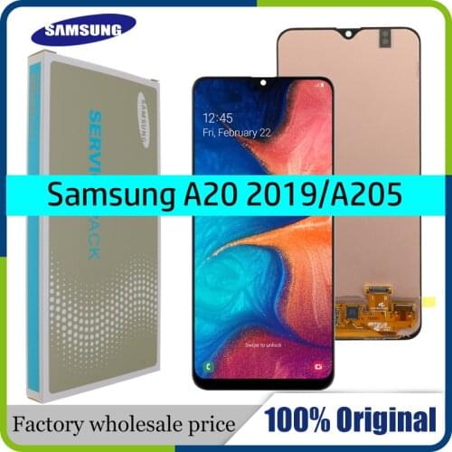 Original 6.4" LCD For Samsung Galaxy A20 A205 SM-A205F LCD Display Screen replacement for Samsung A20 A205 A205F display