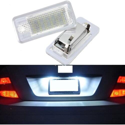 Pair For A3 S3 A4 S4 B6 B7 A6 C6 Q7 A8 Canbus No Error Number License Plate Lights 6000K