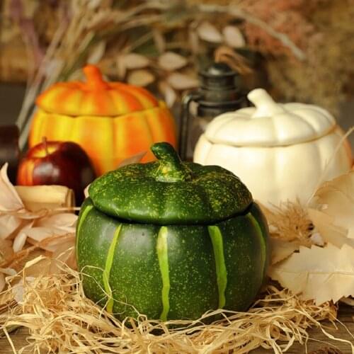 Pastoral Simulation Pumpkin Tray Creative Design Candy Snack Storage Tray Home Desktop Ornaments Gardening Decorations