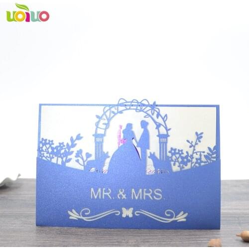 50pc China wedding invitation cards supplier wholesale and retail couple invitation card wedding laser cutting free logo