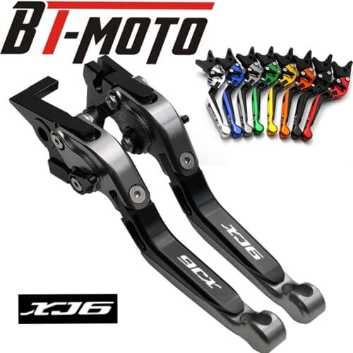 For YAMAHA XJ6 DIVERSION 2009-2015 10 11 12 13 14 Motorcycle Accessories Folding Extendable Brake Clutch Levers Logo XJ6