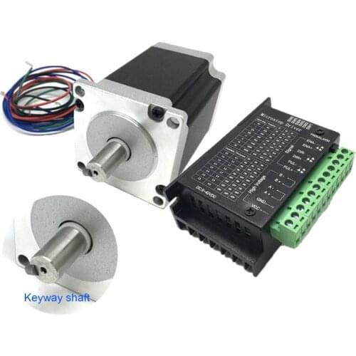 Nema23 57*76mm 3A 1.8Nm 260Oz-in 6.35mm 8mm 11mm Shaft 2ph Stepper Motor TB6600 Driver kit for CNC Engraving Milling Machine