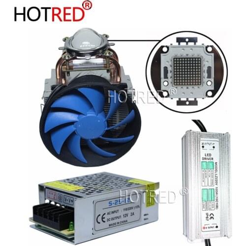 DIY 100W COB 365nm 385nm 395nm 410nm UV curing system Ultra Violet High Power COB LED+Driver +heatsink+cooler+ lens reflector