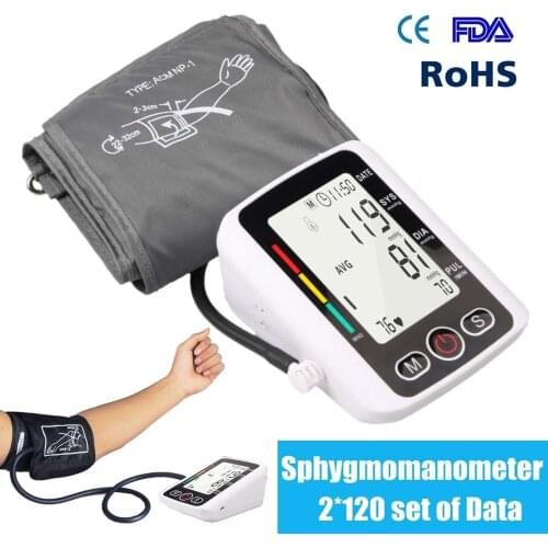 Electric Blood Pressure Monitor Tonometer Medical Equipment Arm Apparatus for Measuring Pressure Heart Beat Meter Machine