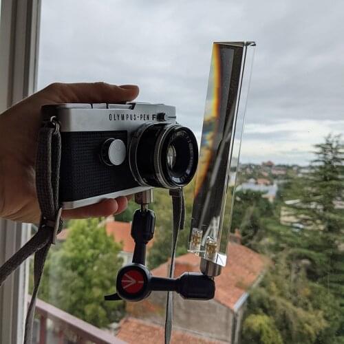 Photography Triangular Prism for Photos Without Stand 30x30x150mm Rainbow Crystal Glass Effects Filter for Photo Studio Shooting