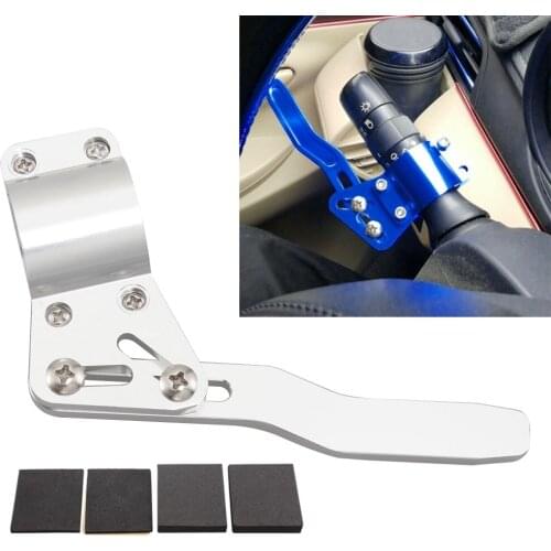 Universal Custom Aluminium Silver Car Styling Adjustment Steering Wheel Turn Rod Extension Turn Signal Lever Position Up Kit