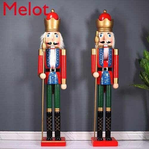 European-style Nutcracker Puppet Soldier TV Cabinet Next To Landing Large Ornaments Creative Hallway Facade Decoration
