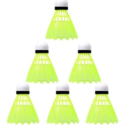 6pcs Shuttlecock Bucketed Nylon Frill Ball Indoor Windproof Badminton Ball Flying Stable Children Adult Outdoor Sports Equipment