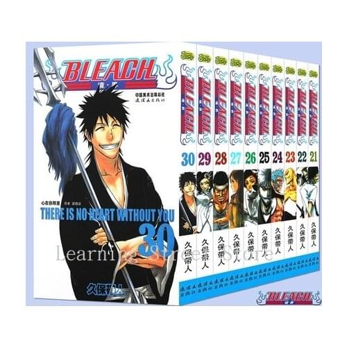 10 Books BLEACH Volume 21-30 Japan Youth Teens Adult Cartoon Comic Anime Manga Book Chinese Learning Reading Story Book