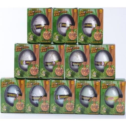 12pcs/set Funny Water Expansion Hatching Rex Dinosaur Egg Kids Educational Animal Cognitive Hatching Process Toy Children Gifts