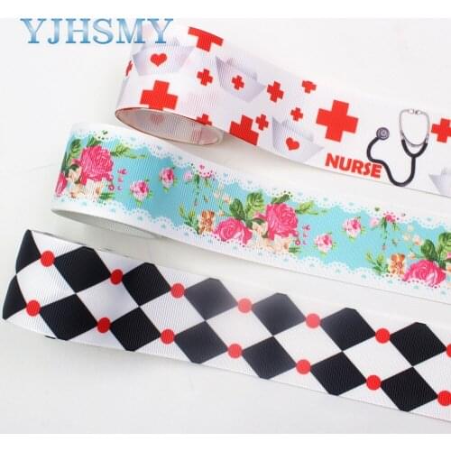 YJHSMY I-19618-1378,10yards 38mm Cartoon Thermal transfer Printed grosgrain Ribbons,bow cap DIY handmade accessories decoration