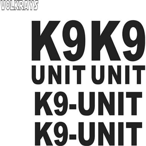 Volkrays Funny Car Stickers K-9 UNIT SET Police Dog Decals Automobile Motorcycle Decoration Accessories Vinyl,12cm*10cm