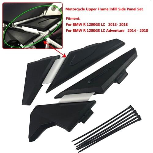 New Motorbike Side Panel Frame Guard Protector Cover Black Left + Right For BMW R1200GS/ADV Adventure 2014 2015 2016 2017 2018