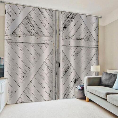 Customized size Luxury Blackout 3D Window Curtains For Living Room white door curtains Drapes Cortinas