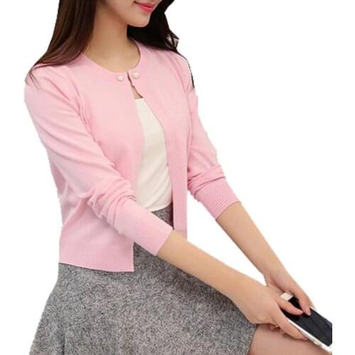 High Quality Spring Autumn Sweater Women Cardigan Sweater Solid Color One Button Women 'S Cashmere Sweater Zy825