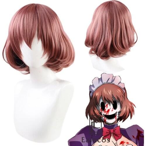 Anime High-Rise Invasion Maid-fuku Kamen Cosplay Wig Women Headwear Short Heat Resistant Synthetic Hair
