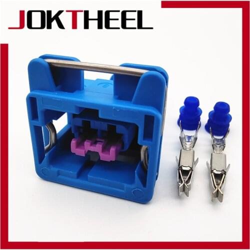 1/5/10/20 set Delphi 3.5mm 2 pin way female blue waterproof Nozzle Ignition Coil plug Water Temperature connector 240PC02S6001