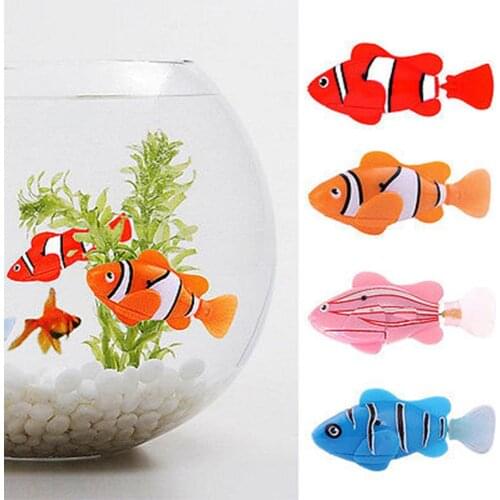1pcs Plastic Activated Toy Robotic Pet Gift Swimming Bath Aquarium Ornament Decor Incredibly Detailed Imitation Fish Hot 2019