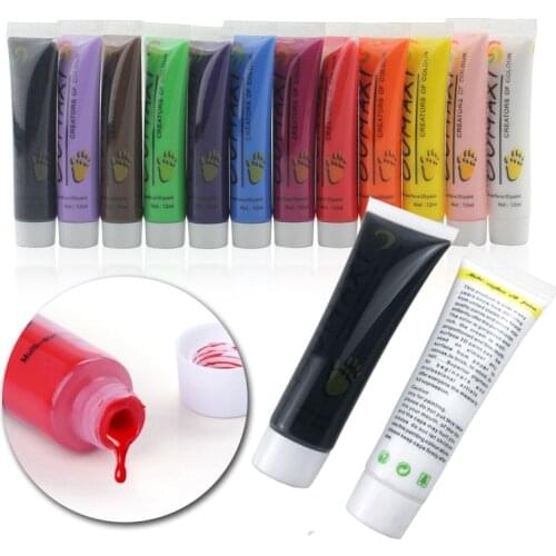 1 Tube 12ml Black/ White Nail Polish Paint 3D Fake Nails Art Tips Drawing Painting Acrylic Gel Pigment Decorations Wholesale