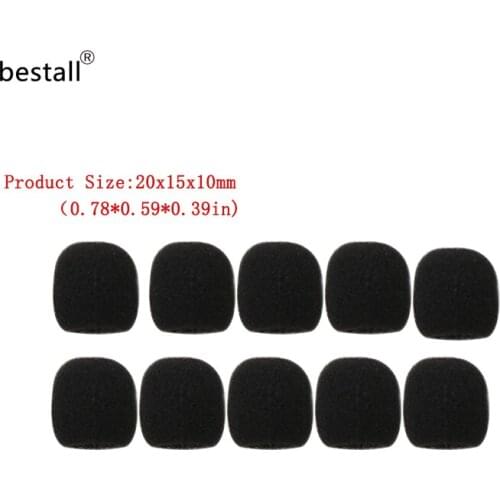 100pcs size/20*15*10 headset foam microphone cover telephone headset mic cover microphone windscreen windshied headset foam