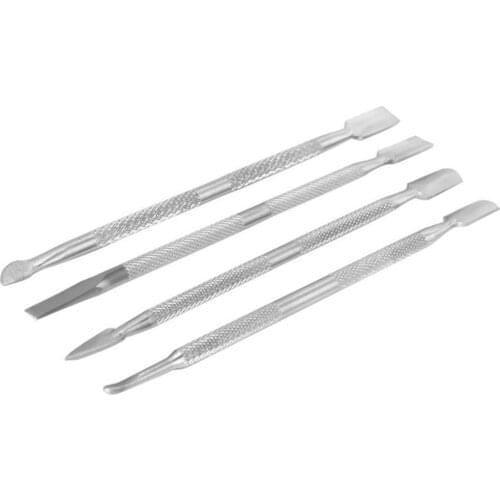 4 Pcs Durable Stainless Steel Nail Cuticle Pusher Remover Manicure Pedicure Tool