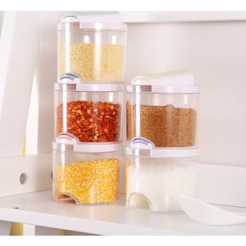 5pcs Seasoning Bottle Spice Jars Kitchen Organizer Holder Container Seasoning Bottles With Cover Lids Kitchen Tool