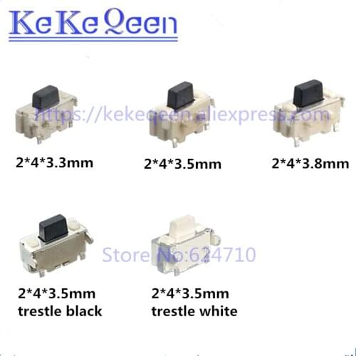 10pcs-100pcs 2x4 2*4*3.5 MM Micro SMD Tact Switch Side Button Switch MP3 MP4 MP5 Tablet PC #DSC0039