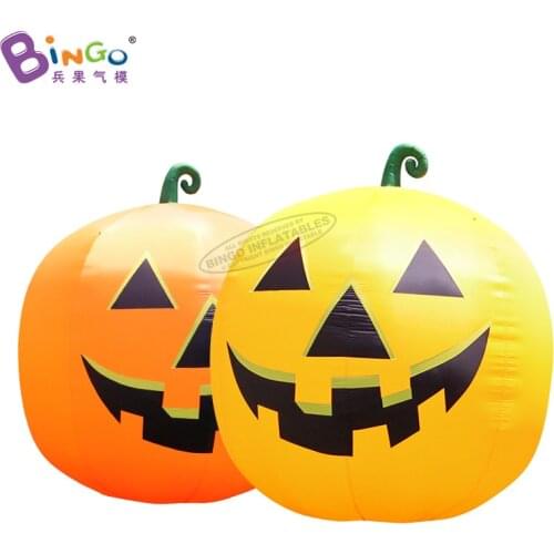 Free Shipping 3mH Inflatable Orange/Yellow Pumpkin Balloon For Halloween Decoration - BG-A0648-4